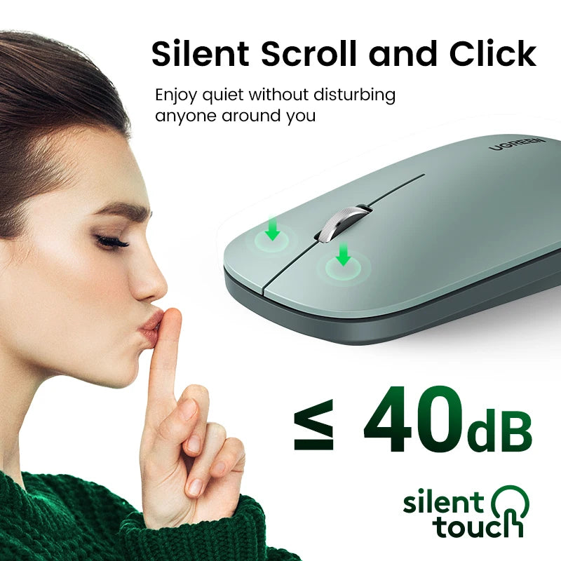 Slim Wireless Bluetooth Mouse with 4000 DPI Silent Click - 2