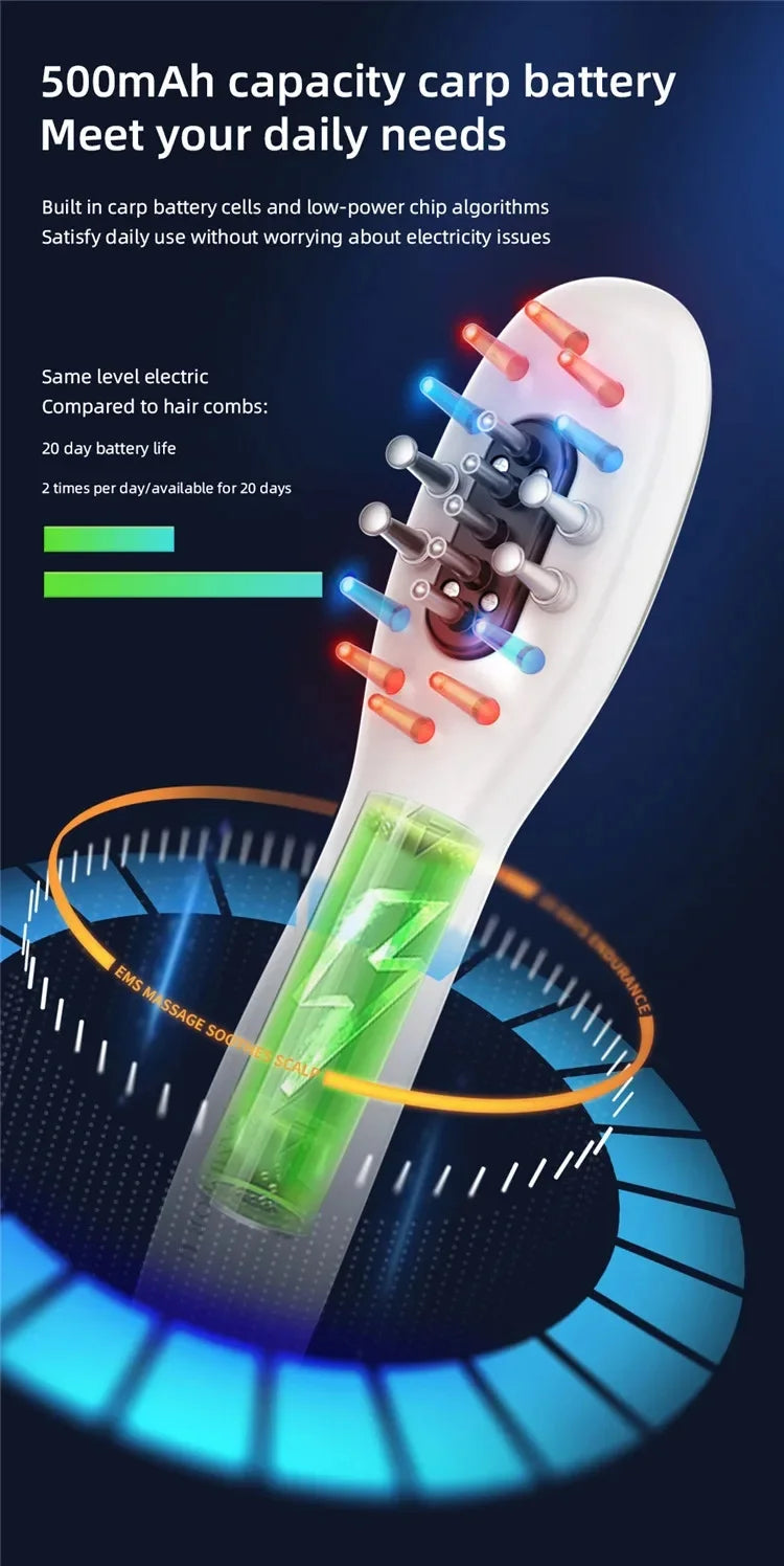 Electric Scalp Massager and Hair Oil Applicator Comb - 9