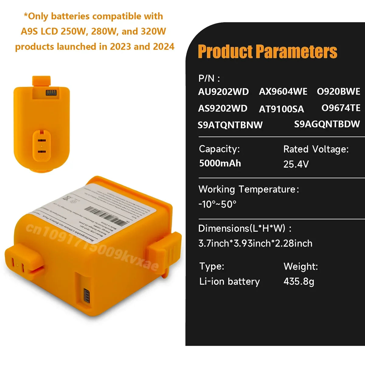 Replacement Lithium-ion Battery for Cordless Vacuum Cleaners