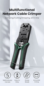 Multifunctional Ethernet Cable Crimper for RJ45 and RJ12 Connectors