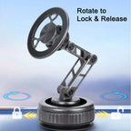 Magnetic Car Phone Holder with Vacuum Sucker and 360 Degree Rotation