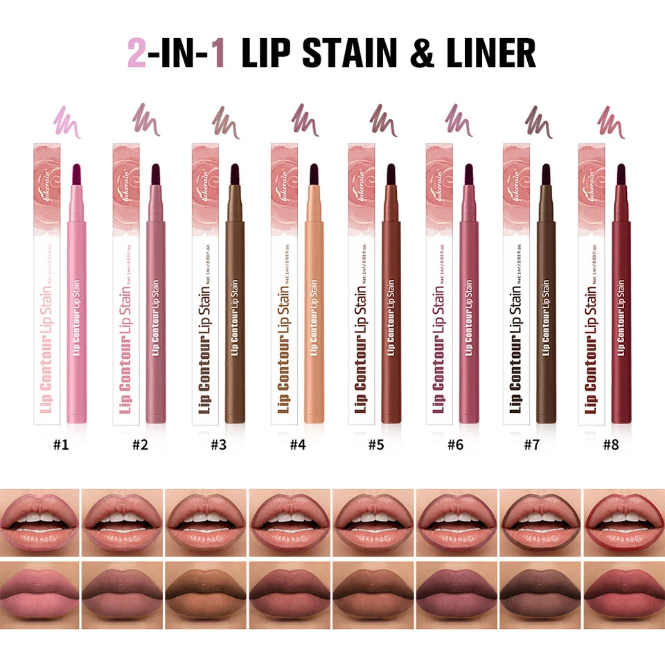 Waterproof Felt-Tip Lip Liner for Sculpting and Contouring