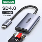 USB-C Dual SD and MicroSD Card Reader 312MB/s