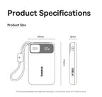 10000mAh Portable Power Bank with Dual Built-in USB-C Cables