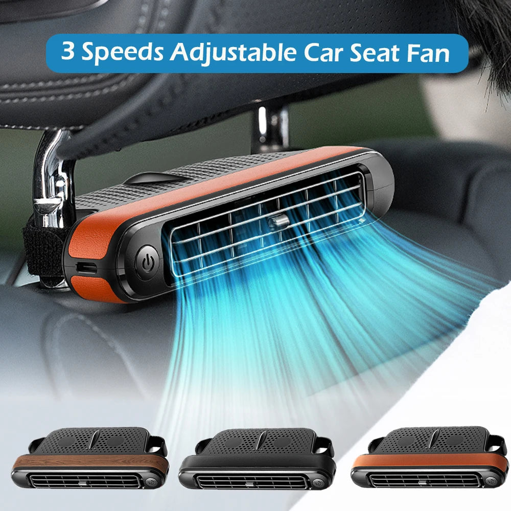 3 Speed USB Powered Car Seat Back Cooling Fan for Headrest