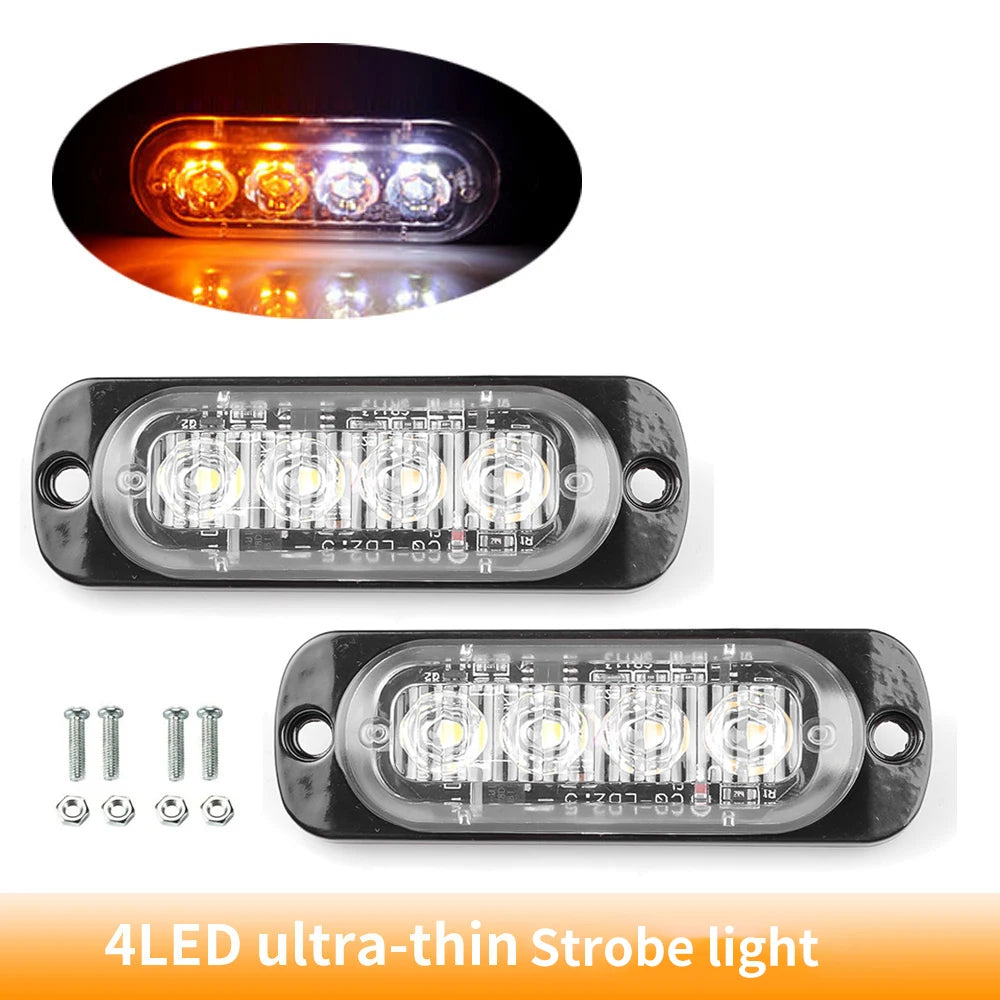 4 LED Side Marker Indicator Light for Cars Trucks Trailers 12V 24V