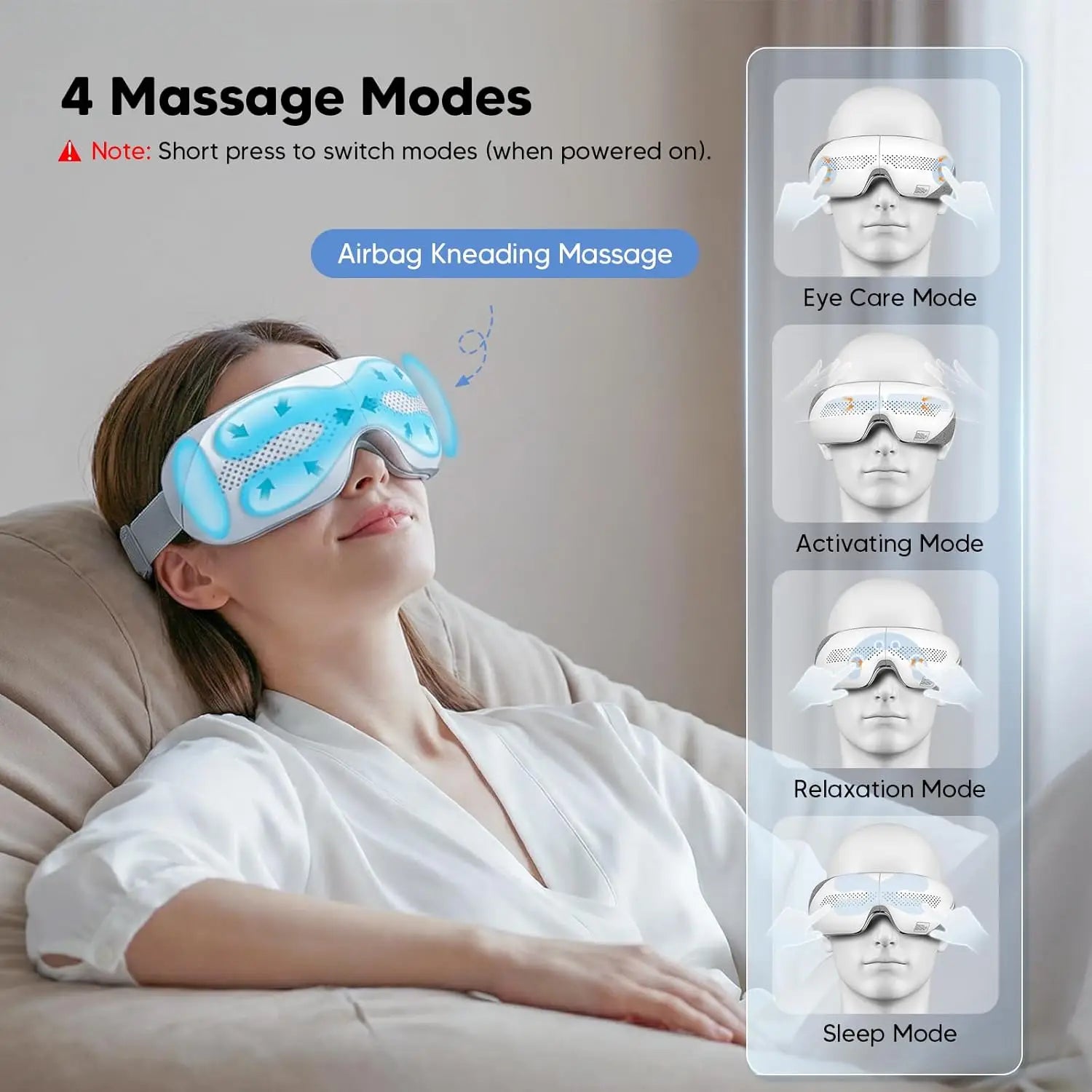 Rechargeable Airbag Eye Massager for Eye Strain and Relaxation - 2