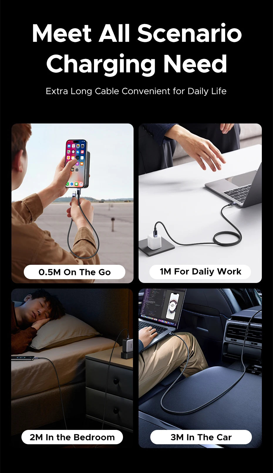 60W USB-C to USB-C Fast Charging and Data Cable