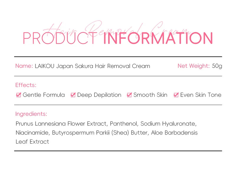 Painless Gentle Hair Removal Cream for Sensitive Body Areas