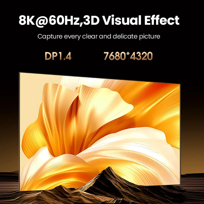 8K 60Hz DisplayPort 1.4 KVM Switch for Dual Computers