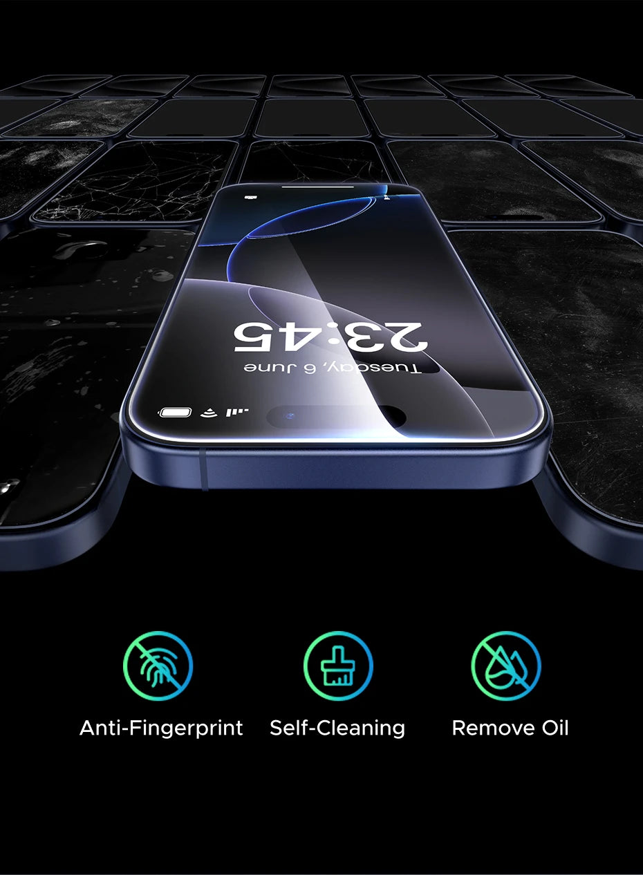 Full Coverage Tempered Glass Screen and Lens Protector for iPhone 17