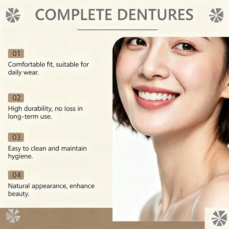 Comfort Fit Silicone Dentures for Realistic Smile