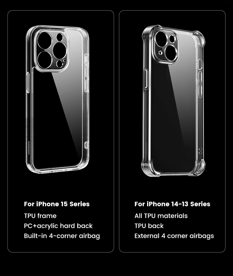 Shockproof Crystal Clear Protective Case for iPhone Series