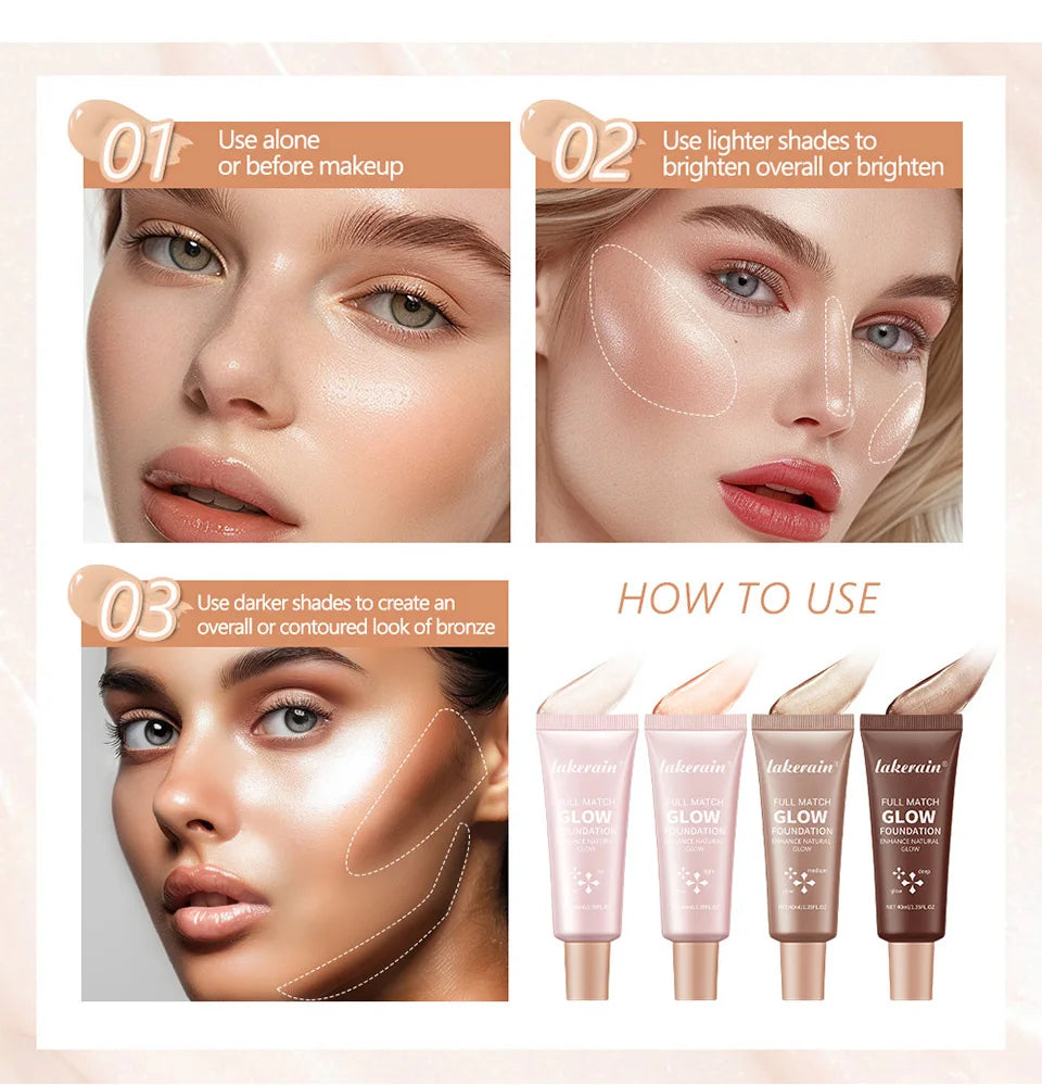 Liquid Illuminating Glow Foundation and Highlighter - 12