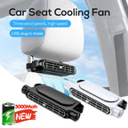 3 Speed Rechargeable Car Seat Cooling Fan with 3000mAh Battery