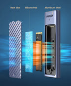 Dual Protocol NVMe/SATA M.2 SSD Enclosure 10Gbps USB 3.2