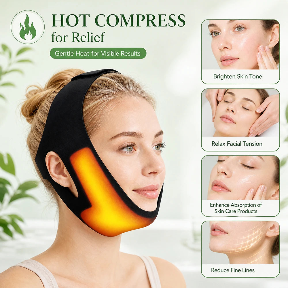 Hot and Cold Facial Compression Wrap for Chin and Jaw - 3