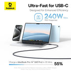 240W Magnetic Fast Charging USB-C Cable for Laptops and Smartphones