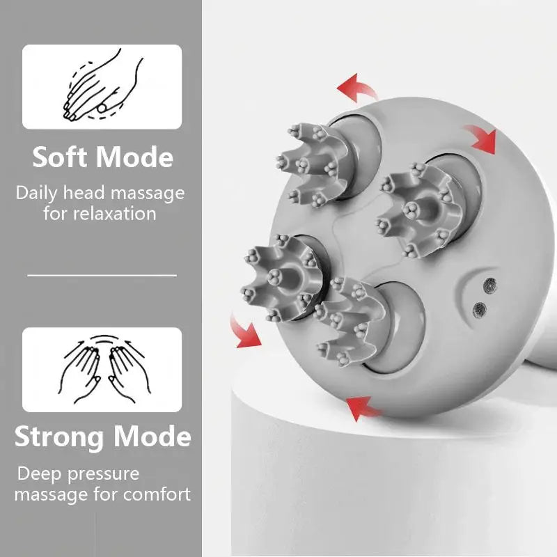 Electric Waterproof Scalp Massager for Relaxation