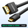 4K 60Hz Micro HDMI to HDMI Cable for Cameras and Laptops