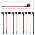 10pcs Car Fuse Holder Circuit Tap Adapter Micro Mini Standard Size