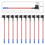 10pcs Car Fuse Holder Circuit Tap Adapter Micro Mini Standard Size