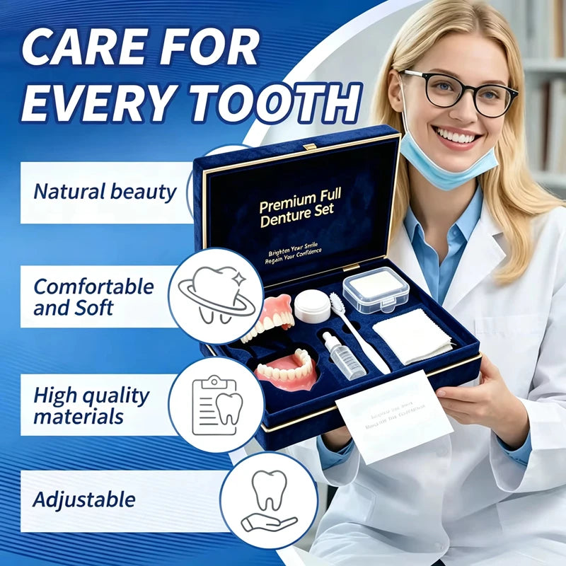 Instant Smile Cosmetic Denture Kit for Upper and Lower Teeth - 6