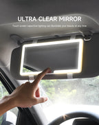 Rechargeable LED Car Sun Visor Makeup Mirror