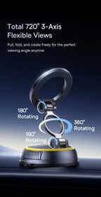Magnetic Vacuum Suction Car Phone Mount with 360° Rotation