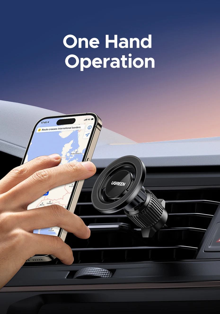 3-in-1 Magnetic Car Phone Mount for Dashboard and Air Vent