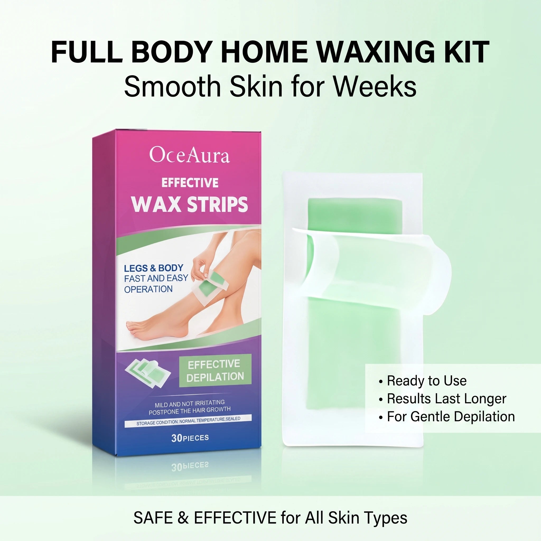 Gentle Full Body Hair Removal Wax Strips - 6