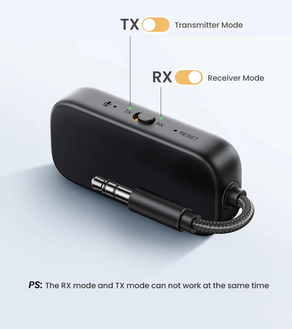 2-in-1 Bluetooth 5.2 Transmitter and Receiver for Audio Aux