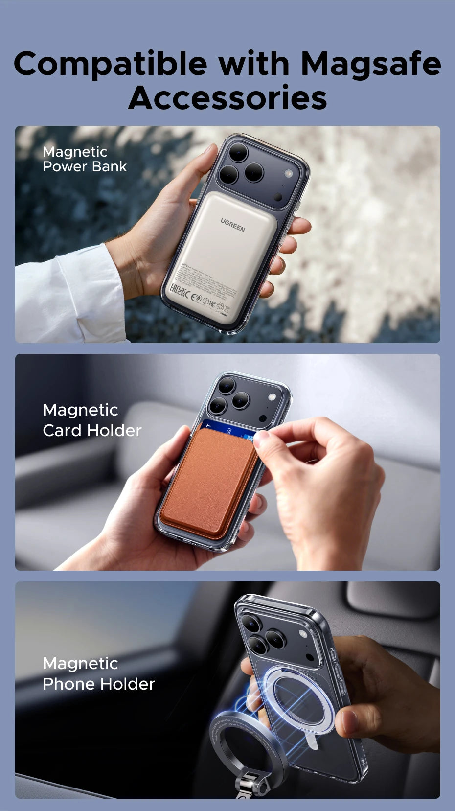 Magnetic Kickstand Phone Case for iPhone 17 Pro and Pro Max