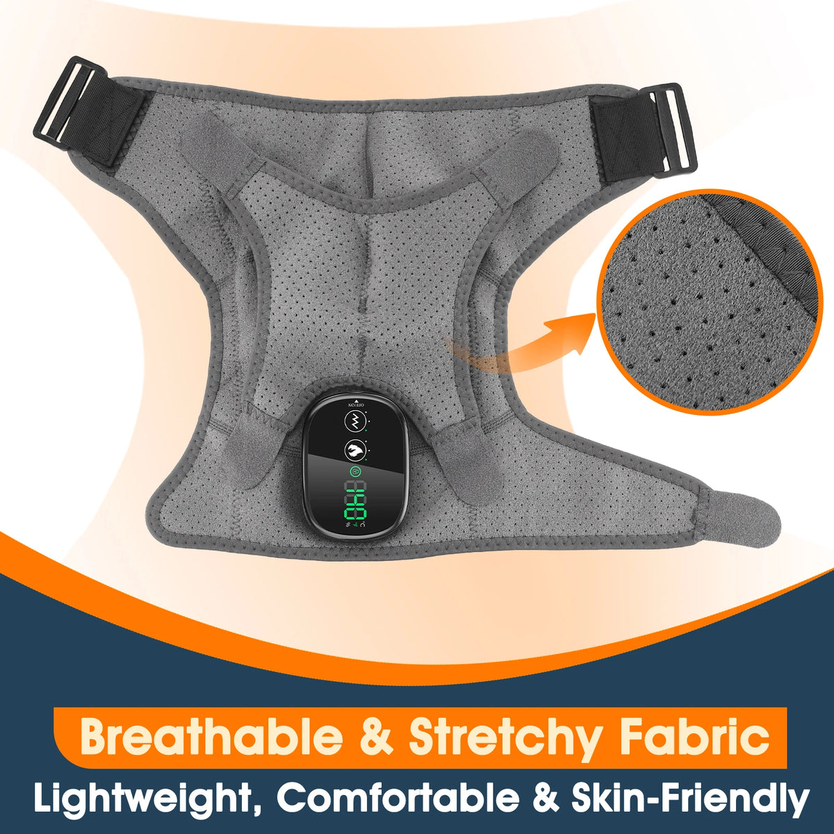 Cordless Heated Shoulder Massage Wrap with Vibration