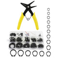 2-in-1 Dual-Purpose Circlip Pliers with 225-Piece Retaining Ring Set