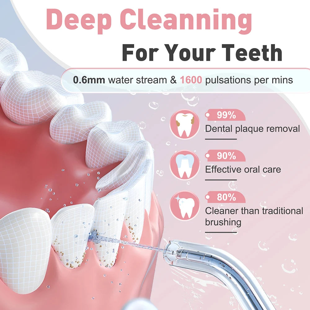 Portable Rechargeable Electric Water Flosser for Deep Teeth Cleaning - 4