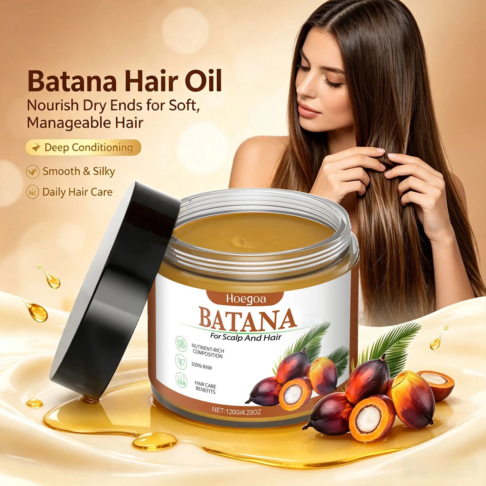 Batana Oil Hair Repair Mask for Dry and Damaged Hair - 4