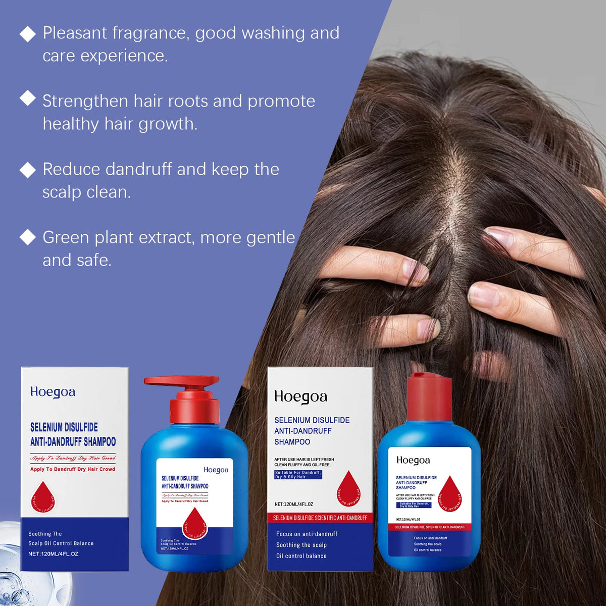 Selenium Disulfide Anti-Dandruff Scalp Treatment Shampoo