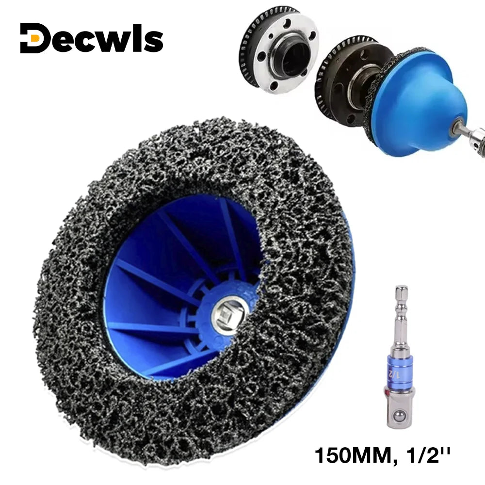 150mm Wheel Hub Grinder and Rust Removal Tool for 1/2 Impact Driver - 1