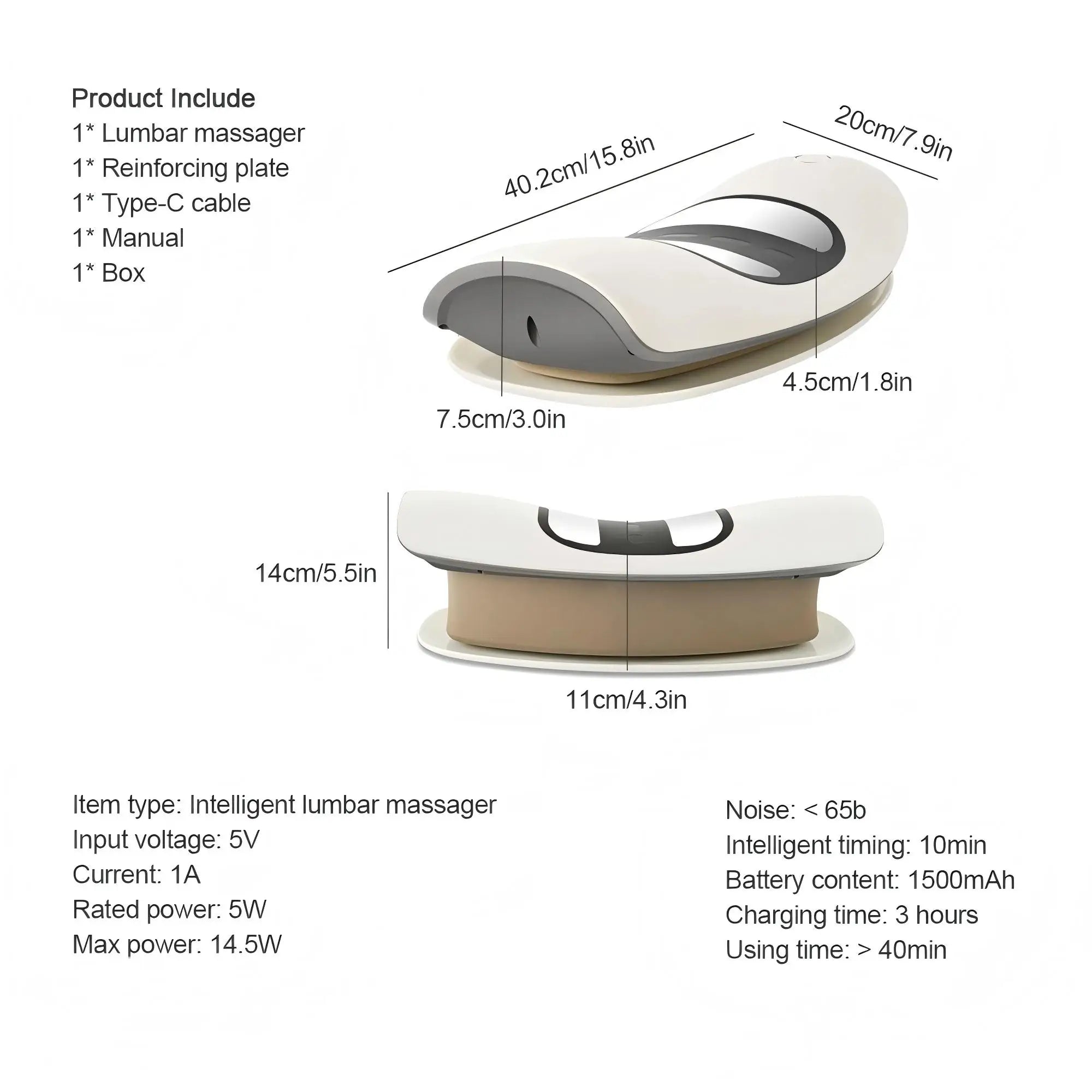 Electric Lumbar Traction Massager with Adjustable Airbag Support - 6