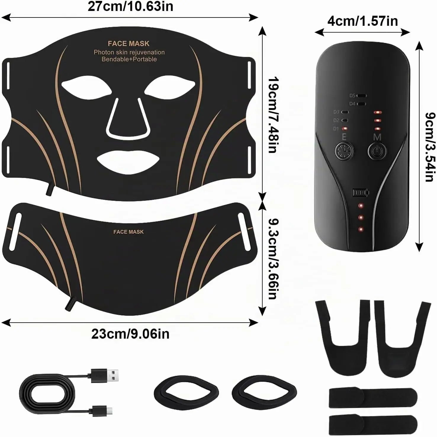 7-Color LED Light Therapy Face and Neck Mask - 6