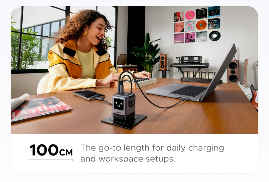 240W USB-C Fast Charging Cable with LED Real-Time Power Display