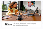 240W USB-C Fast Charging Cable with LED Real-Time Power Display