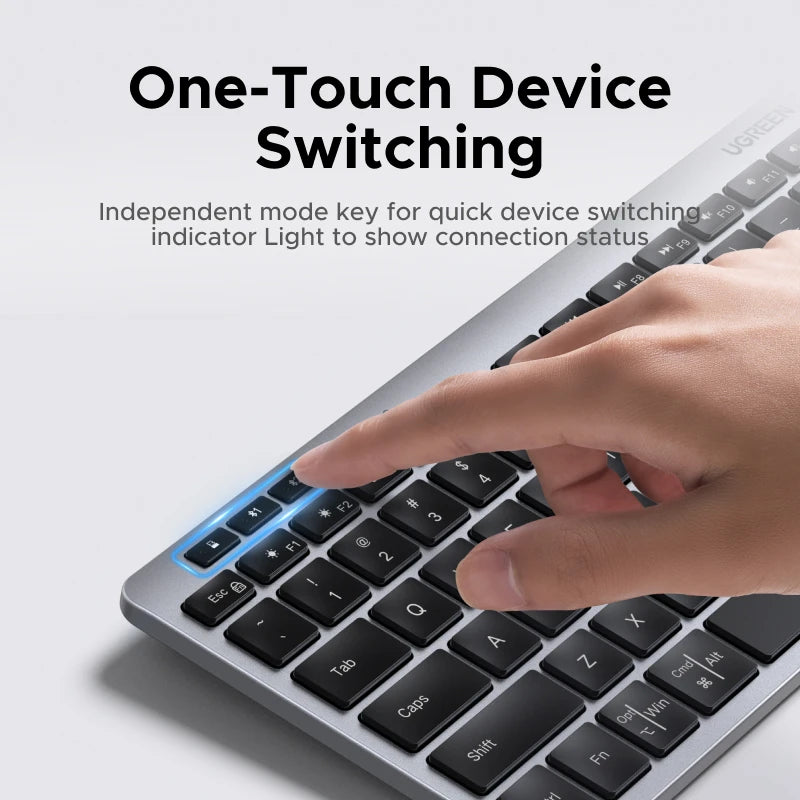 Dual-Mode Bluetooth 5.3 & 2.4G Slim Wireless Keyboard