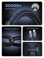 100W USB-C to USB-C Fast Charging Cable for Laptops and Smartphones