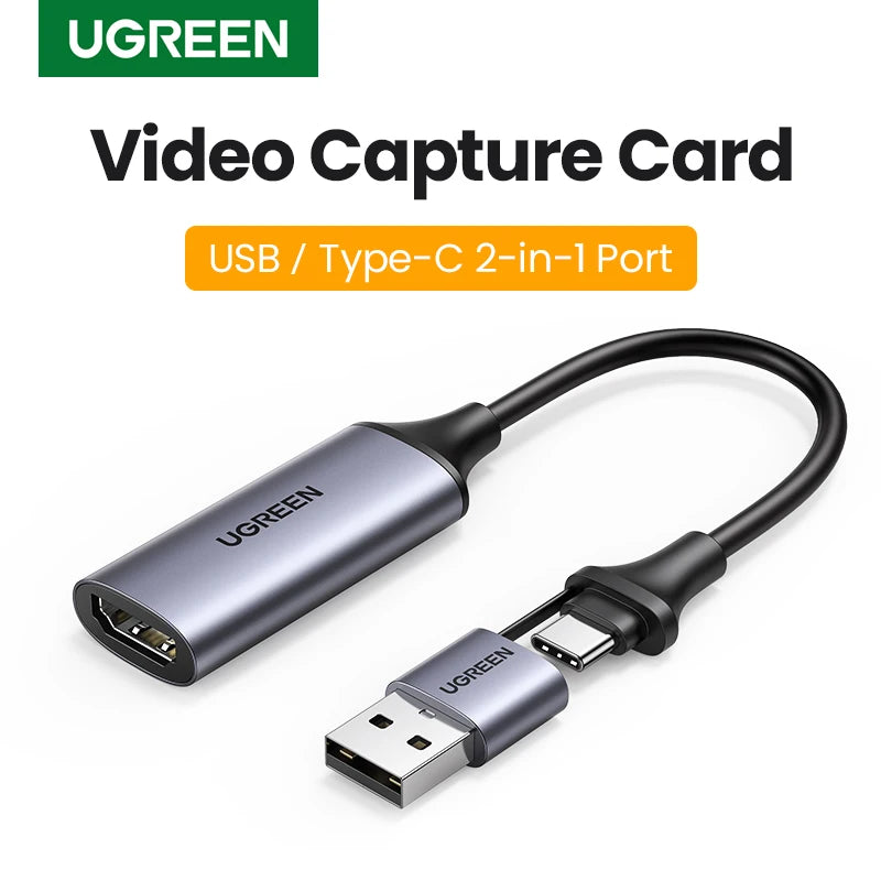 4K HDMI to USB-C Video Capture Card for Live Streaming and Recording