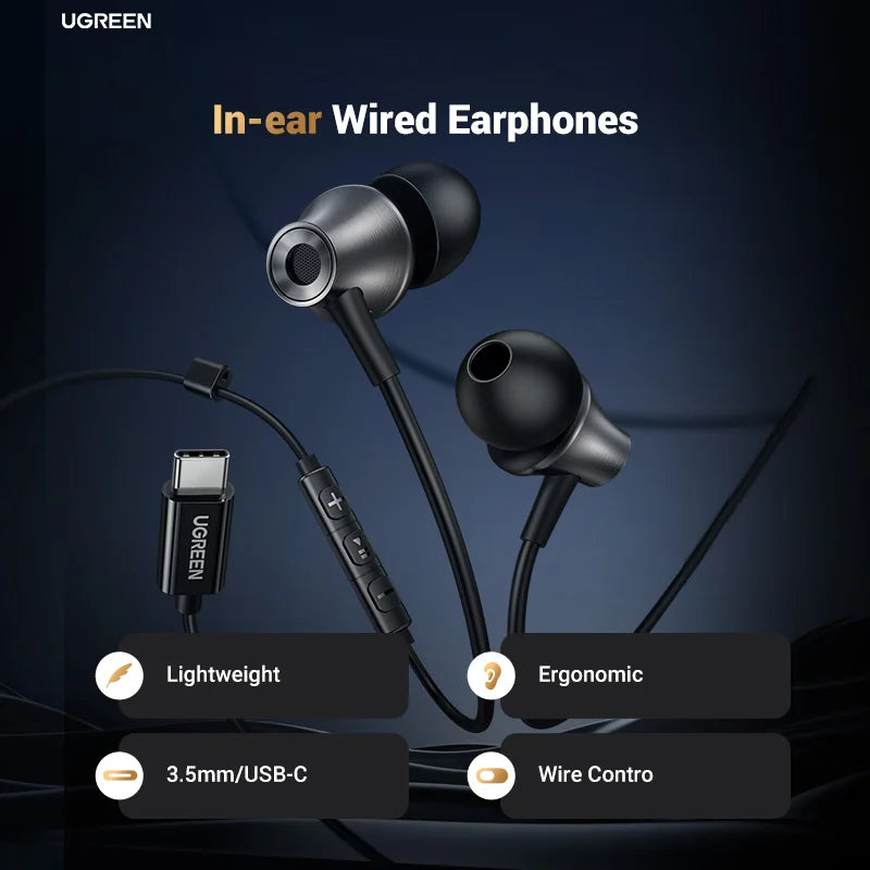 Wired In-Ear Headphones with Microphone and Volume Control - 2