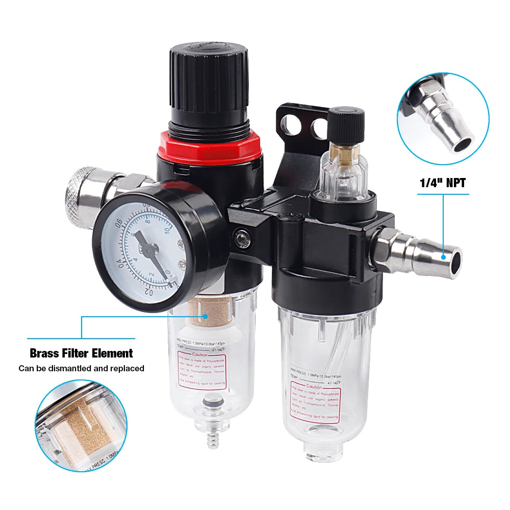 AFC2000 G1/4 Air Compressor Moisture Filter and Lubricator Regulator