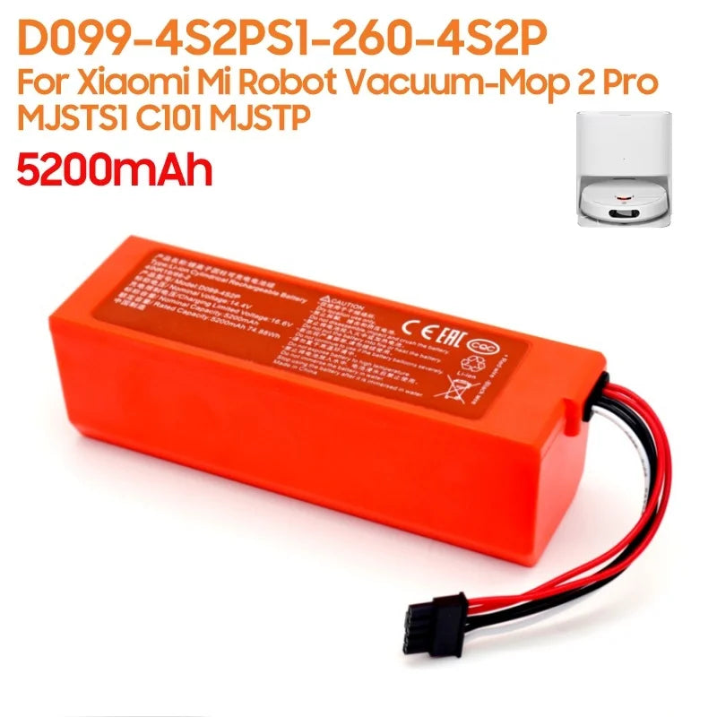 Replacement 5200mAh Battery for Robot Vacuum-Mop 2 Pro - 2