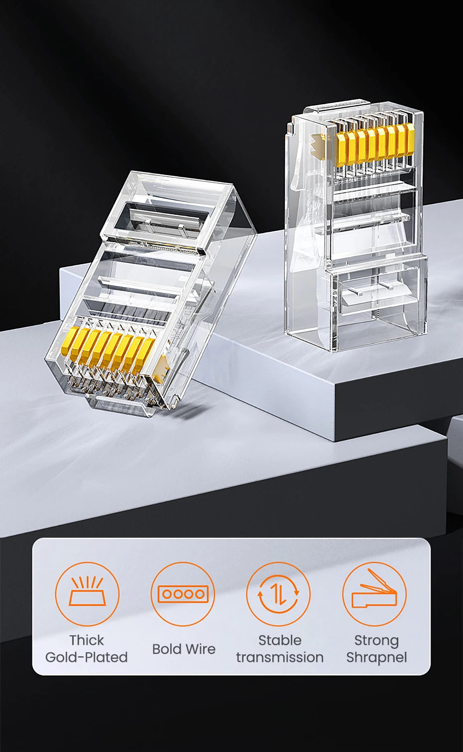 Cat 6 RJ45 Ethernet Network Cable Connector Plugs
